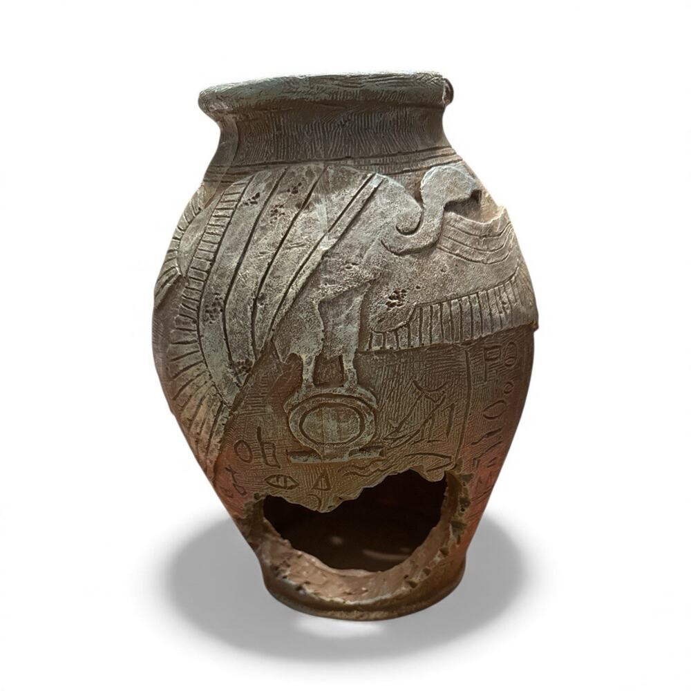 SPORN Aquatic Creations Ancient Vase aquarium ornament 6.5”x6.3”x 8.7”